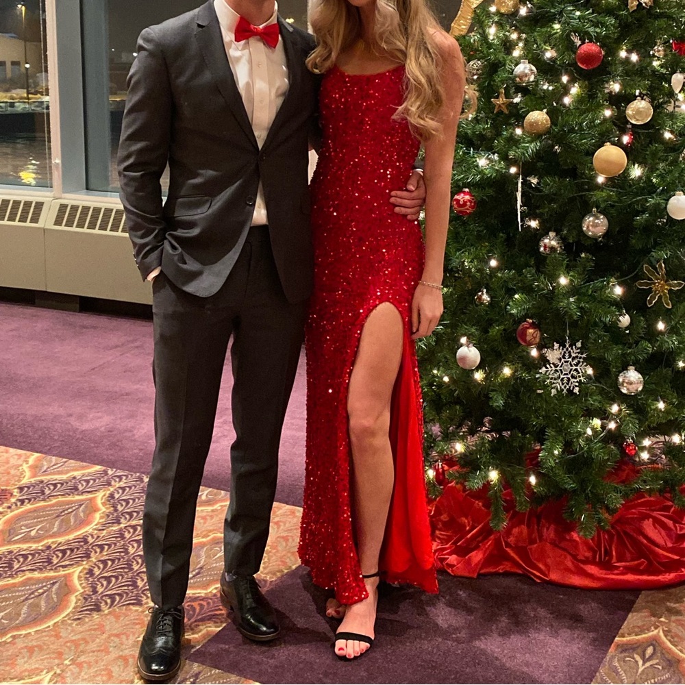 Small sequins prom dress